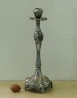 Bougeoir art nouveau en métal argenté