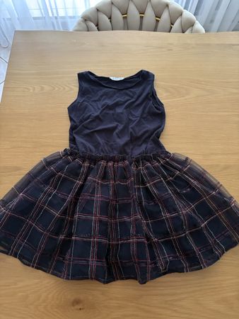 Vestito a quadri da bambina taglia 122