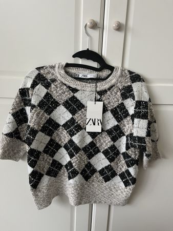 Kurzärmeliger Strickpullover