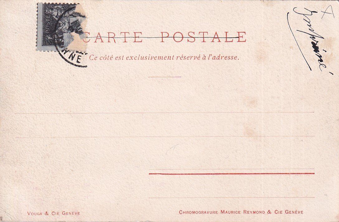 Cartoline postali: Beckenried   NW            LITHO       ca.. 1900 – Usato da Brig venduto da Valcards54 1
