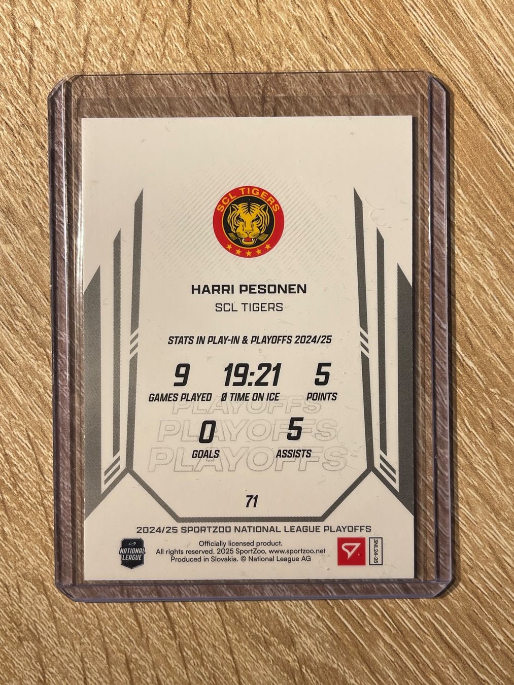 Sportzoo Carte collezionabili: Harri Pesonen SCL Tigers 34/60 – Usato da Thun venduto da Suomitiger 1