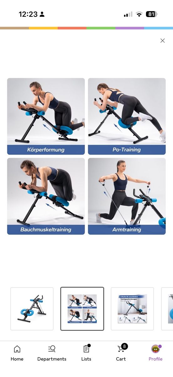 Vélos d'appartement: Merach Abdominal Trainer blue black new condition – D'occasion à Birsfelden par gio_x9gh 1