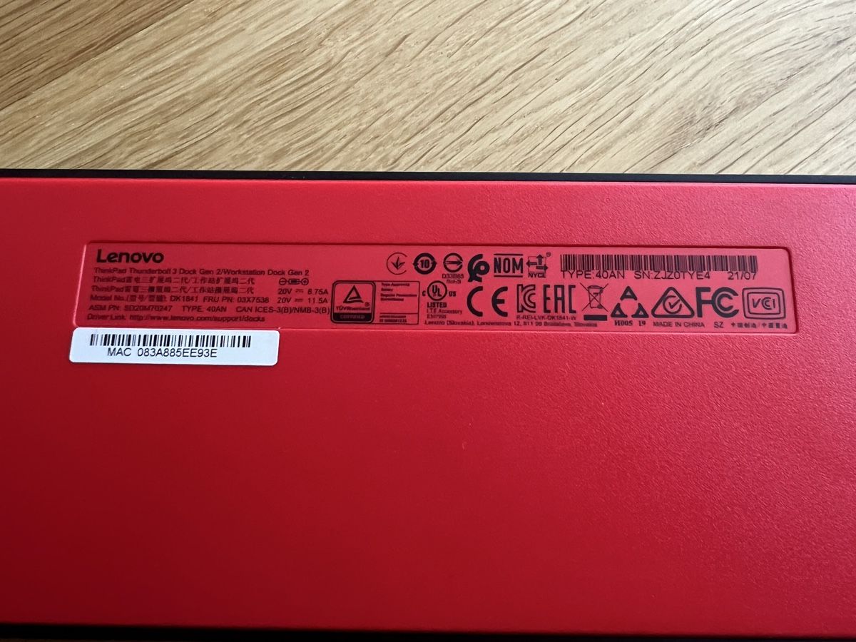 Lenovo Docking station: ThinkPad Thunderbolt 3 Dock Gen 2 – Usato da Locarno venduto da Danisol 2