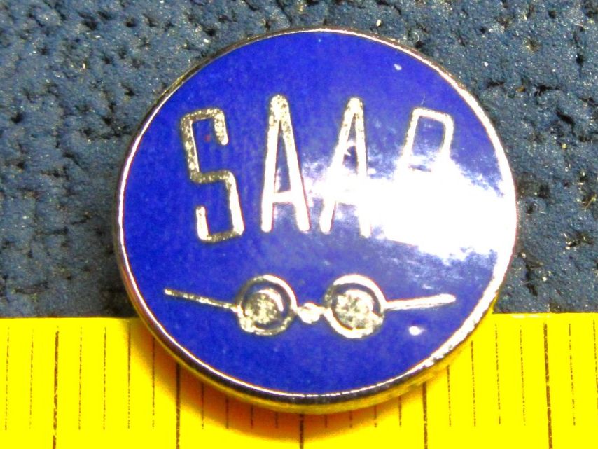Saab Placchette & Badge: SAAB AUTO AVIATION LOGO PIN ENAMEL SILBRIG – Usato da Ettingen venduto da Hausi4711 1