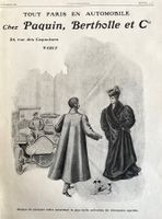 Paquin Autokleidung - Alte Werbung / Ancienne publicité 1905