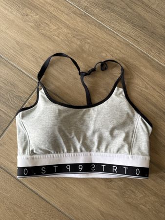 Sports bra grey white black M