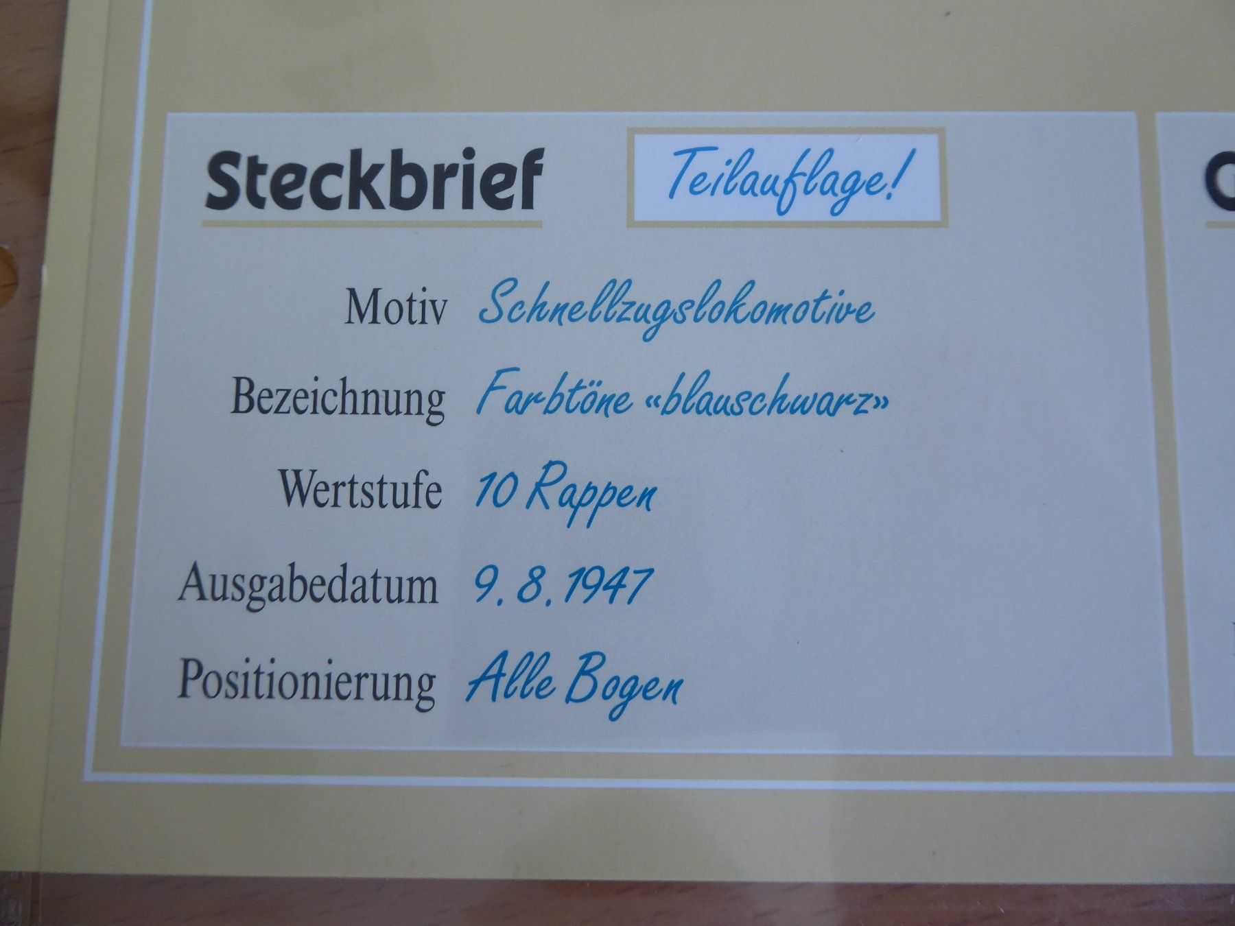 Alle Briefmarken: § SCHWEIZER ABARTEN    Blauschwarz – Gebraucht aus Rothrist von swisstools 1