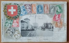 Prägekarte - Reinach  - Unterdorf 1907