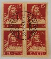 MA29) 173, Tell im 4-Block Zentrumstempel LAUFENBURG Kt. 50