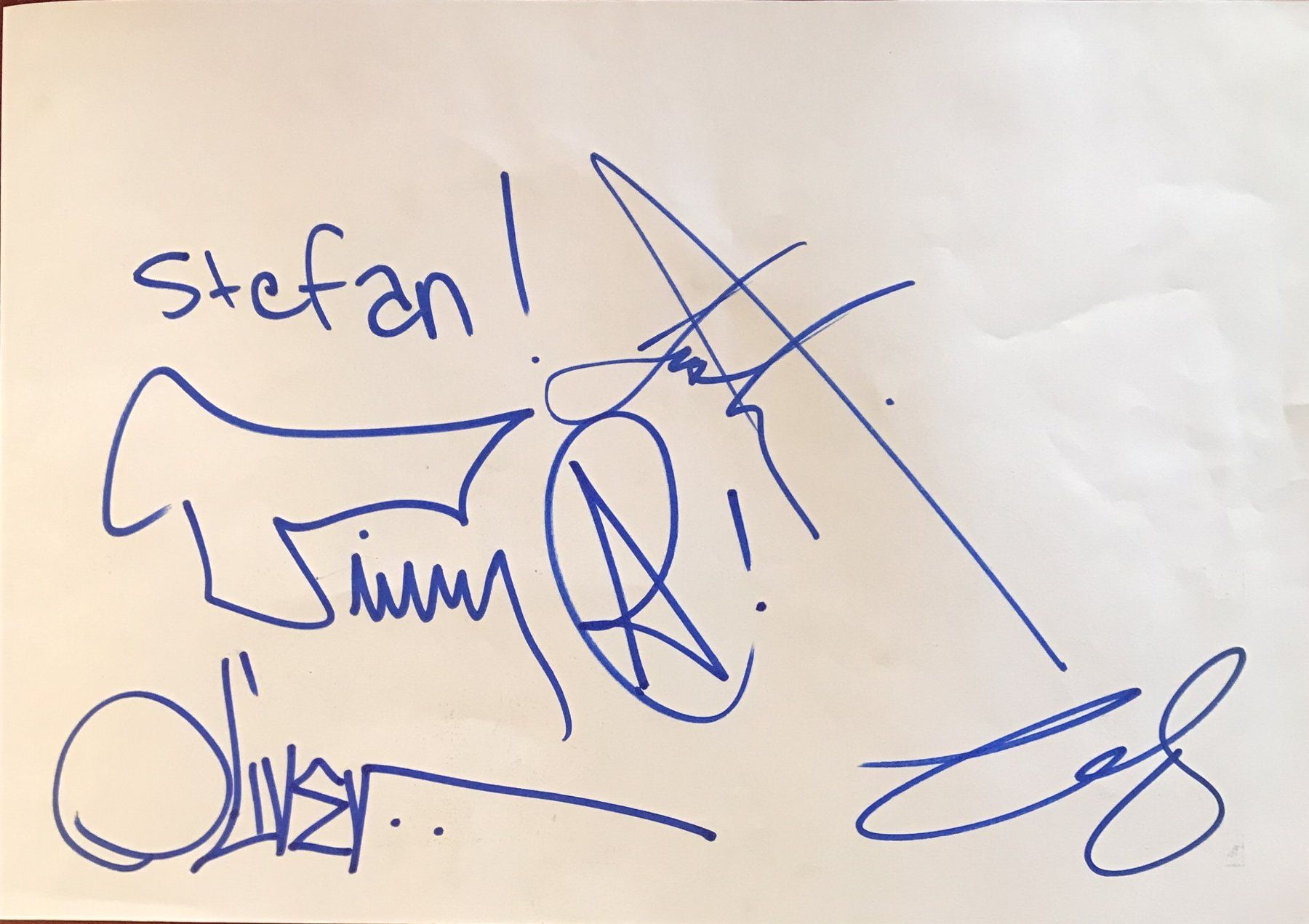 Autografi: Ima Robot Autogramm signiert A4-Papier US-Alternative-Rock – Usato da Bischofszell venduto da Gottselig