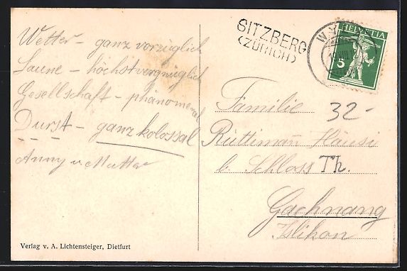 Cartoline postali: Schmidrüti bei Wyla, Erholungsheim, Fer – Usato da Berlin venduto da bartko-reher 1