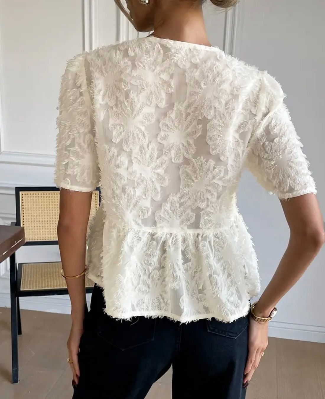 Camicette: Wunderschöne Bluse mit Samt-Schleifen - S/M - NEU! – Nuovo e nell'imballaggio originale da Pfäffikon SZ venduto da ansyyy 1