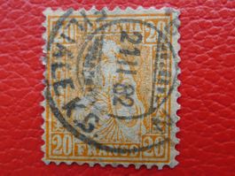 1882: Nr.48, Faserpapier von BERN, Kat: 220.-