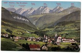Nesslau-Neu St. Johann Werbekarte Pension Grütli Jos. Boesch