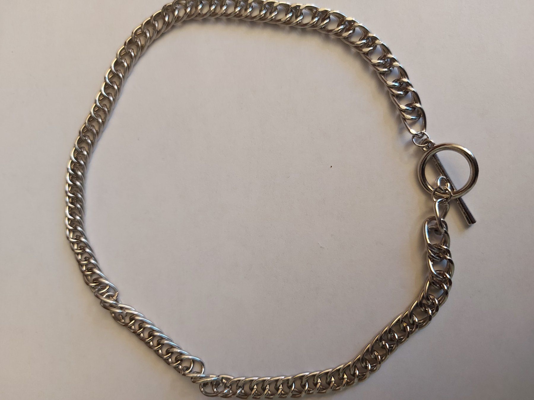 Catenine: Halskette Kette Silber Farbe Toggle Verschluss Unisex – Usato da St. Gallen venduto da kamel27 2