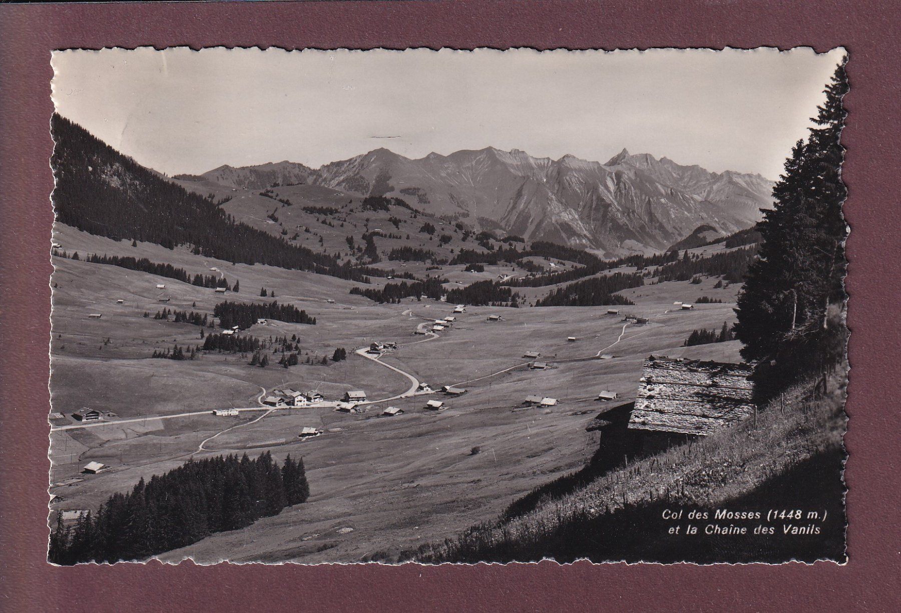 Cartoline postali: COL DES MOSSES - 1942 – Usato da Pully venduto da nicecards