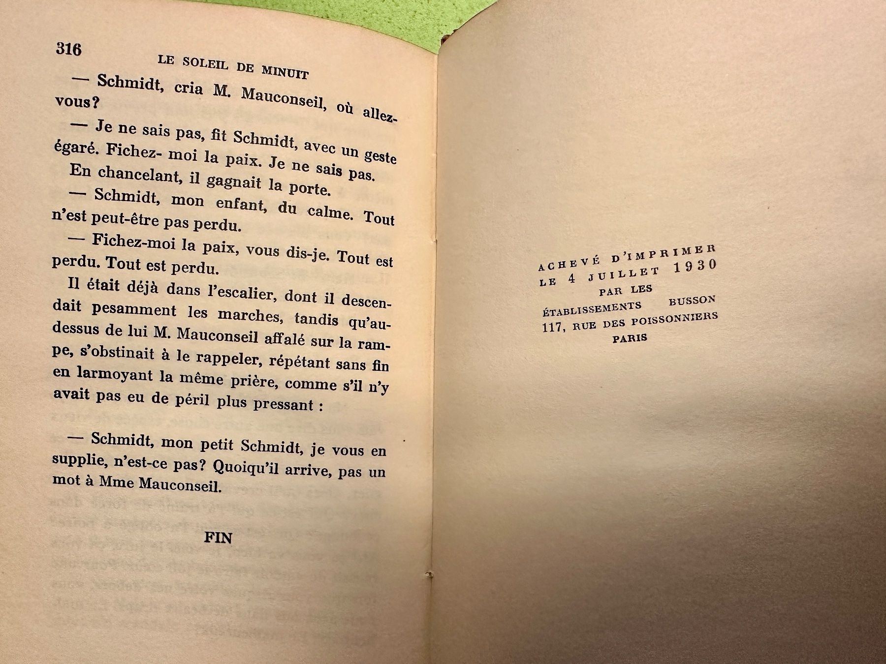 Libri: Pierre Benoit: Le soleil de minuit. – Usato da Zürich venduto da allp 6