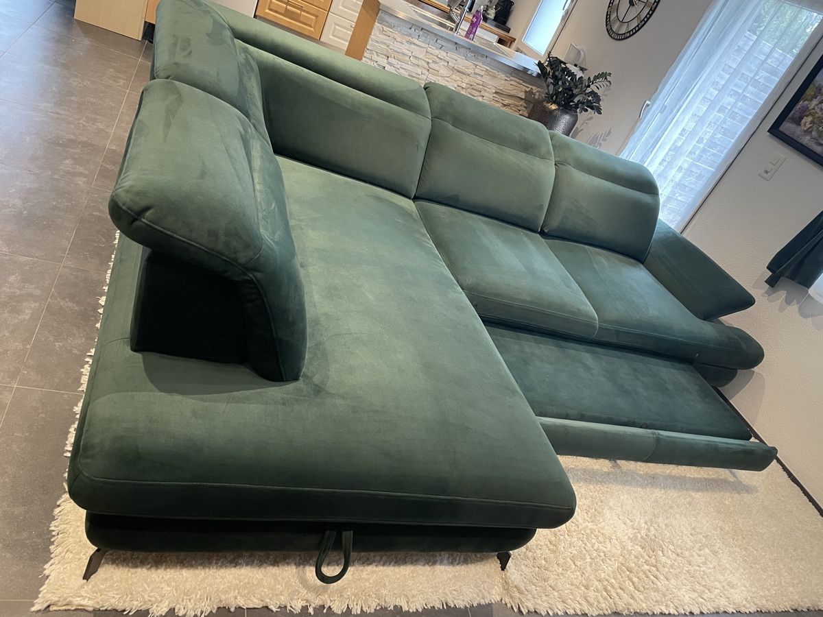 Divani: Ecksofa Schlafsofa mit Bettkasten smaragdgrün – Usato da Balgach venduto da mil_lzt5 1