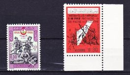 2 timbres Algérie - 1966 - neufs