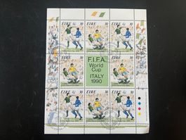 FIFA WM Fussball 1990  Irland 1990 Block Erstag (A928)