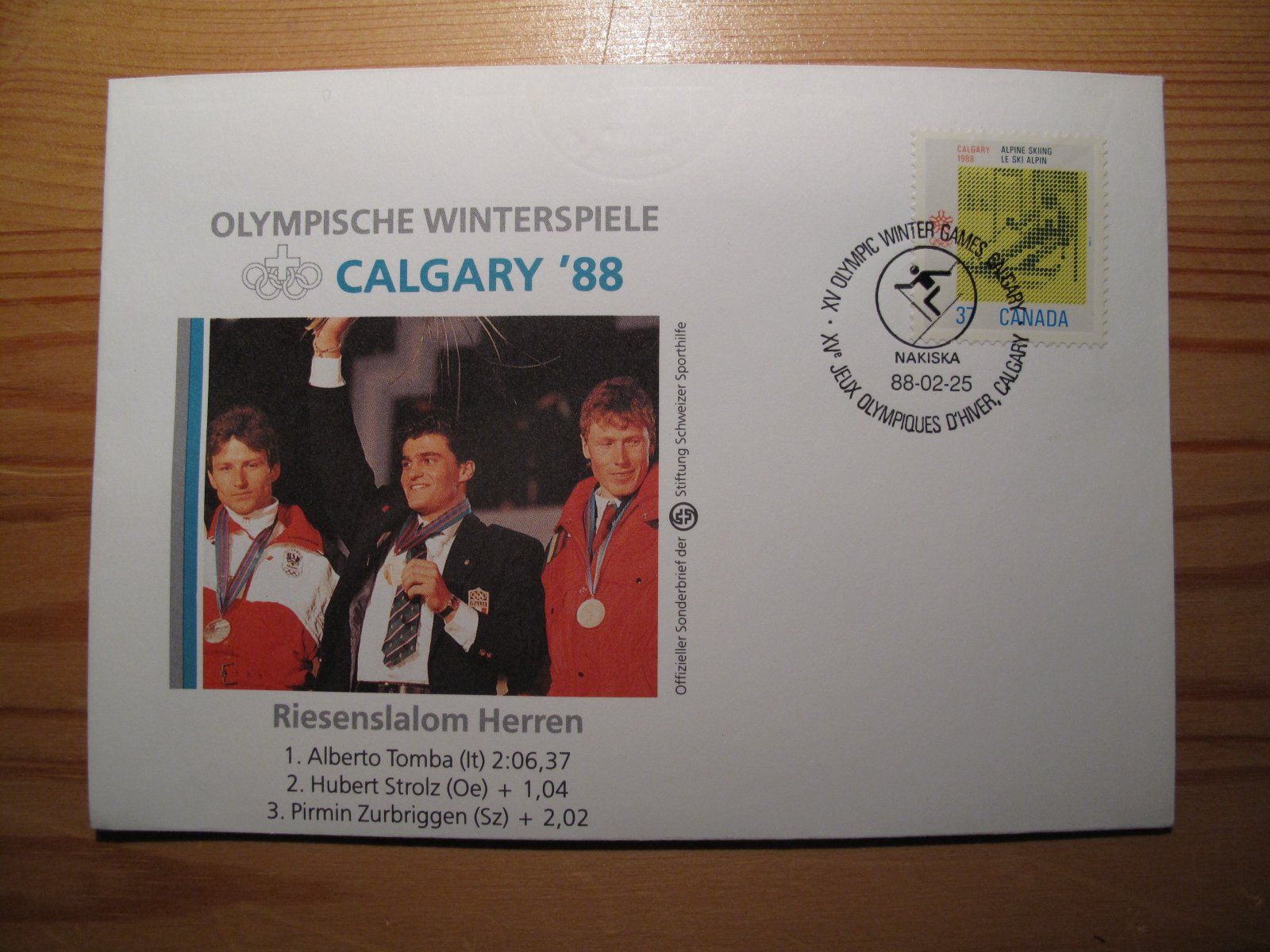 Tutti i francobolli: Ski WM 1988 Calgary 4 Sonderbelege – Usato da Wil SG venduto da fva01 4