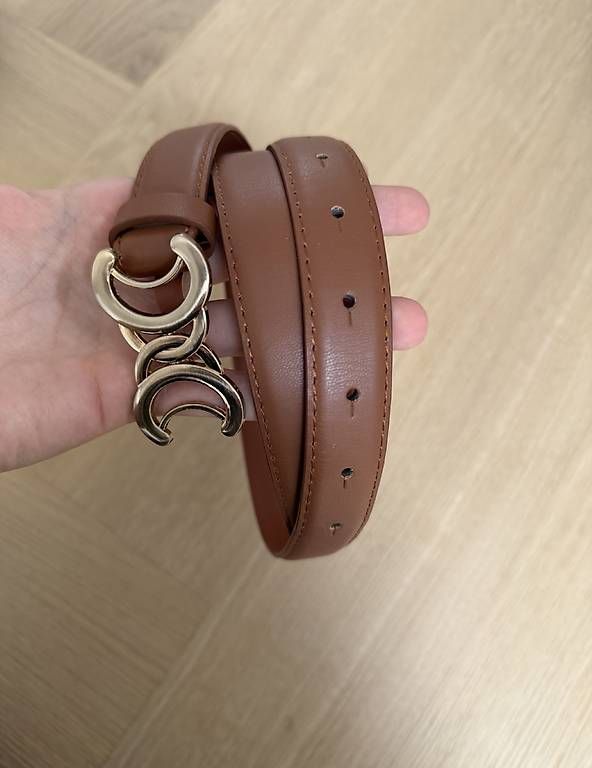Cinture: Brauner Ledergürtel mit goldiger Schnalle – Usato da Zürich venduto da kochme