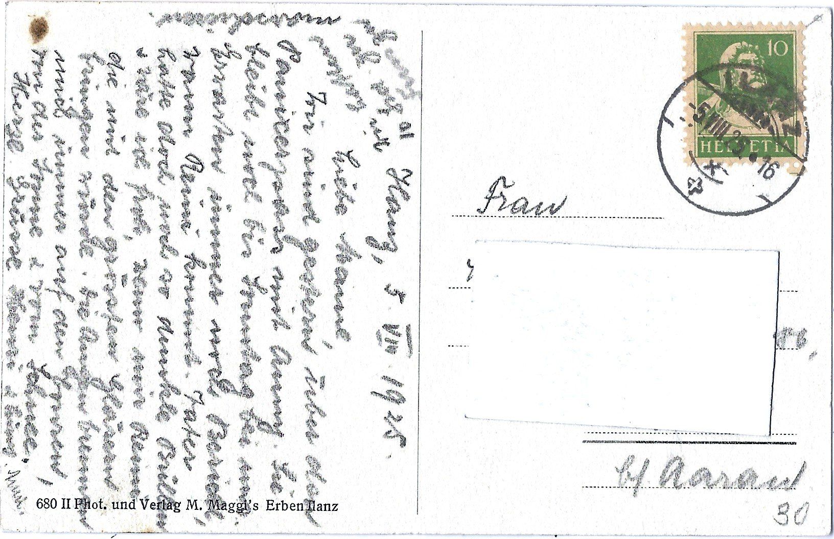 Cartoline postali: Panix (Panixerpass) – Usato da Bütschwil venduto da Jackson1A 1