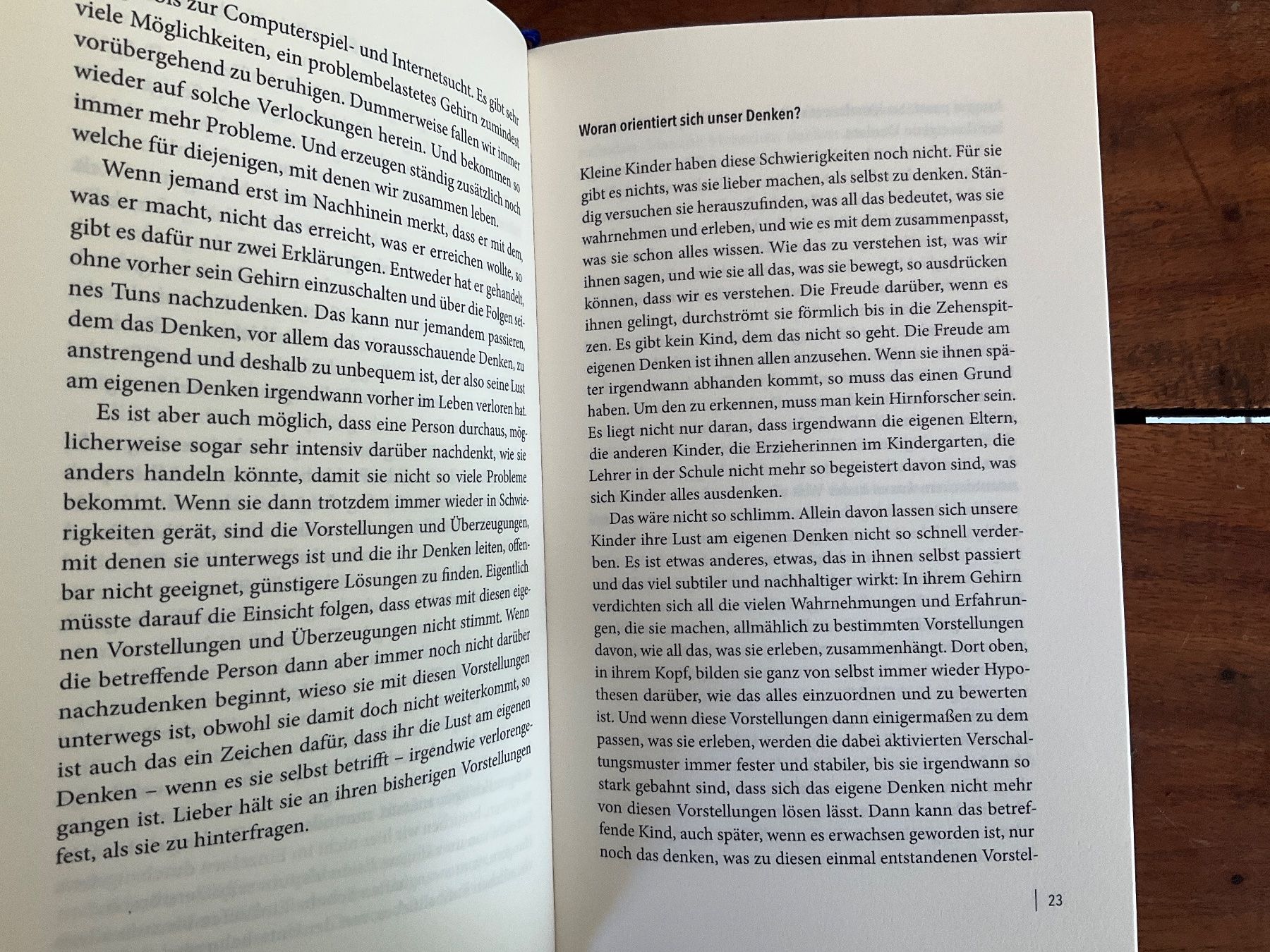 Livres: "Etwas mehr Hirn, bitte" von Gerald Hüther – D'occasion à Avenches par Lactobacille 2