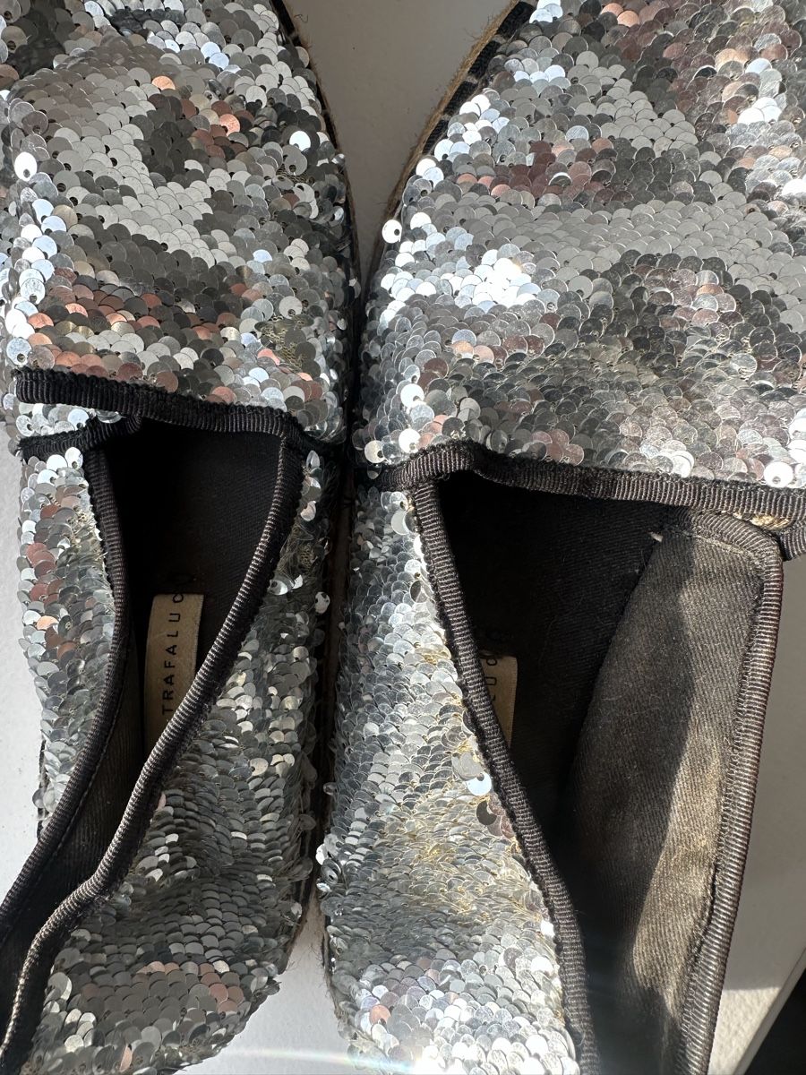 Zara Scarpe da donna: Sequined silver espadrilles ZARA size 39 – Usato da Uster venduto da Monika_OB 6
