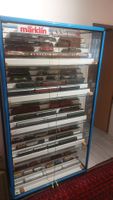 Modeleisenbahn Vitrine inkl. Schienen und Beleuchtung 