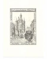 Ex-libris héraldique KRAFFT, Agénor (1895-1964). Lausanne