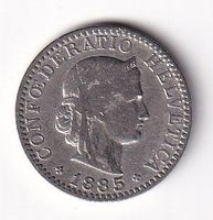 Schweiz 20 Rappen 1885