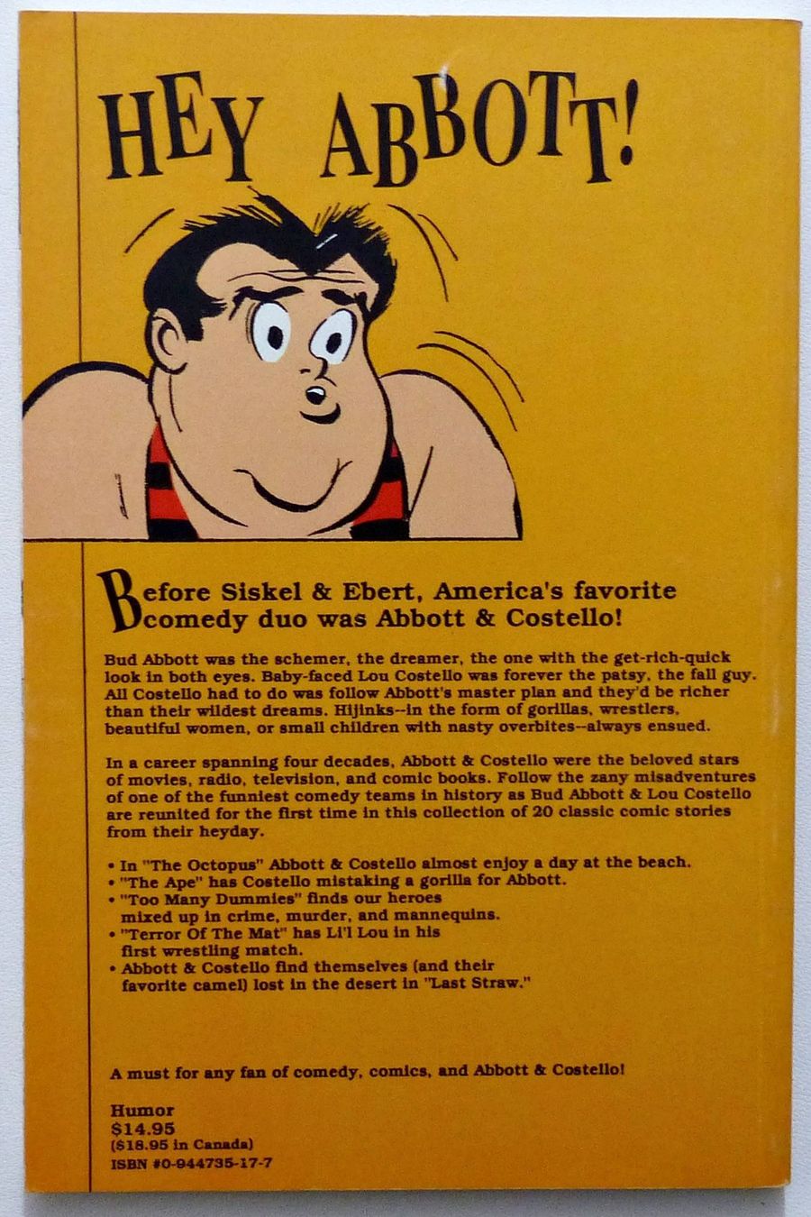 Fumetti: ABBOTT COSTELLO THE CLASSIC COMICS 1ST PRINT 1989 – Nuovo e nell'imballaggio originale da Lugano venduto da YouWantUS 1