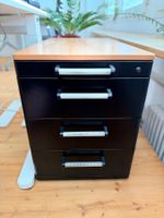 Standcontainer Werndl schwarz mit 3 + 1 Schubladen