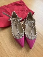 Valentino Rockstud Ballerinas Grösse 40 Pink Patent Leather