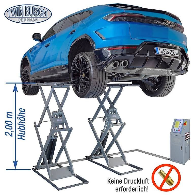 Piattaforme elevatrici & Crick: Profi Scherenhebebühne 3.5 t - Überflur GREY – Nuovo e nell'imballaggio originale da Rüthi (Rheintal) venduto da Toptool