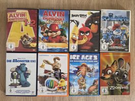 8 Kinderfilme DVD Sammlung diverse Titel guter Zustand
