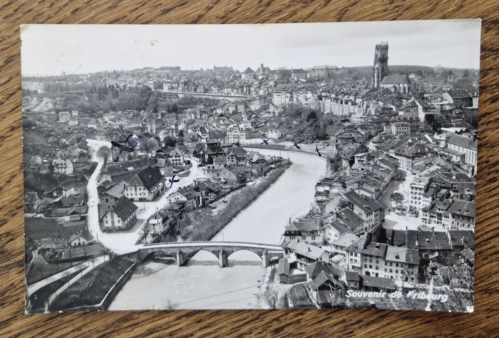 Ansichtskarten: Fribourg, Feldpost 1947 – Gebraucht aus Ebikon von Donar50