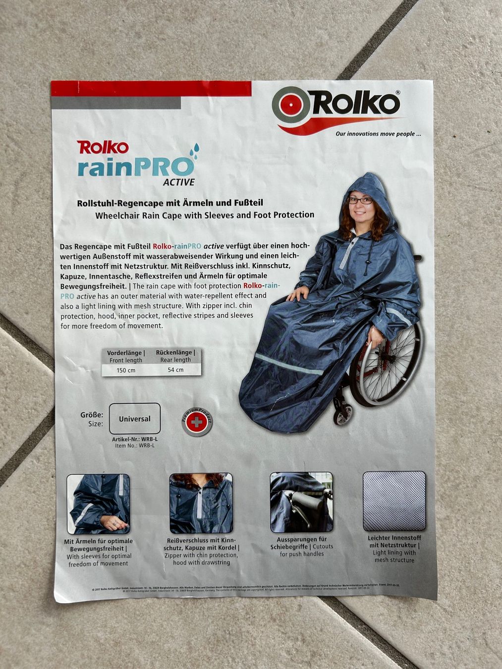 Altro in  Abbigliamento & Accessori: Rollstuhl Regencape von Rolko – Nuovo (secondo la descrizione) da Mörigen venduto da Knopf63