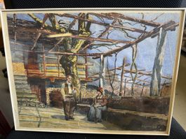 Original Aquarell, Zinggeler 1818, Schweizer Kunst. Top!