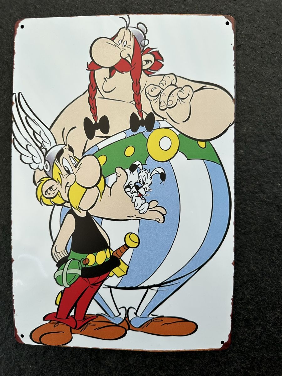 Insegne: Blechschild Asterix & Obelix mit Idefix neu ungebraucht – Nuovo (secondo la descrizione) da Niedergösgen venduto da 7591