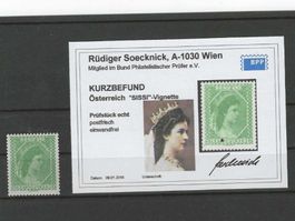 ÖSTERREICH SISSI - VIGNETTE MIT KURZBEFUND BPP