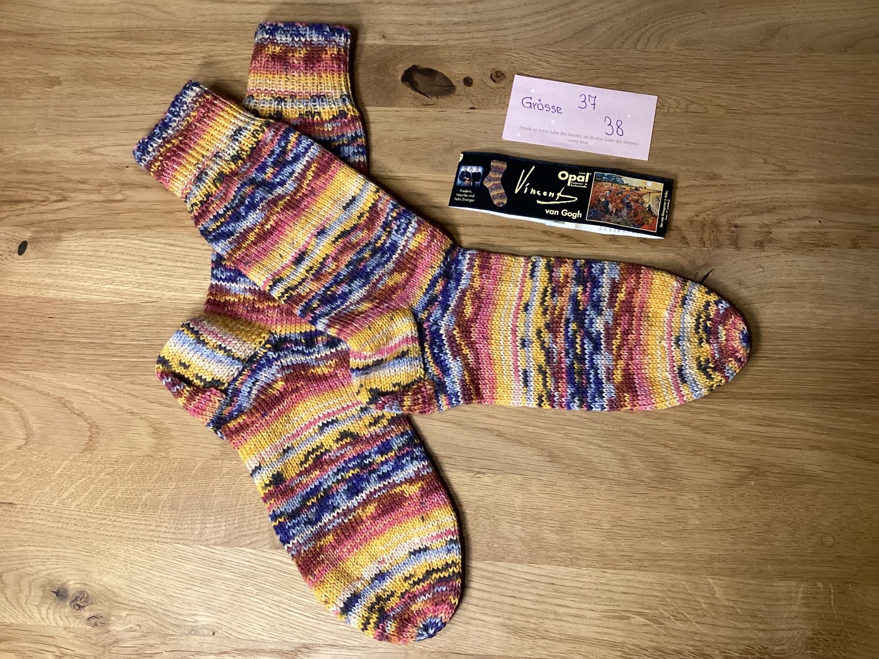 Calze: Wunderschöne, handgestrickte OPAL Socken – Nuovo e nell'imballaggio originale da Flawil venduto da kruemeli02 2