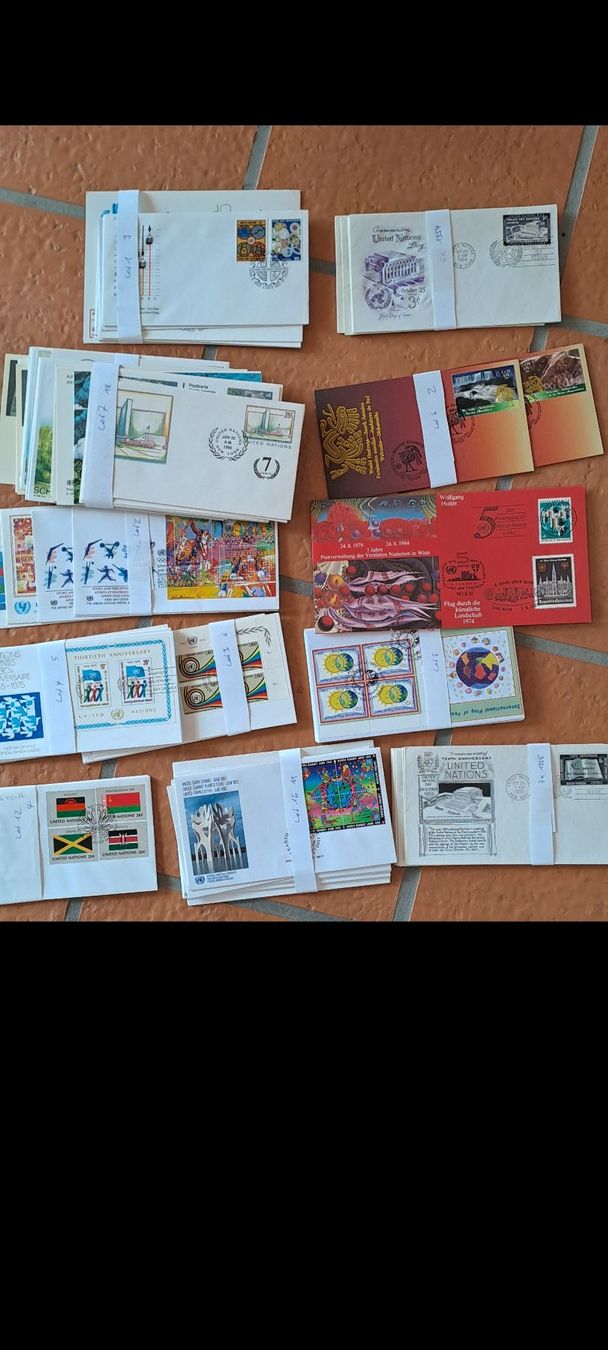 Tutti i francobolli: Lot mit 100 UNO Briefen und Karten – Usato da Burgdorf venduto da Droll1