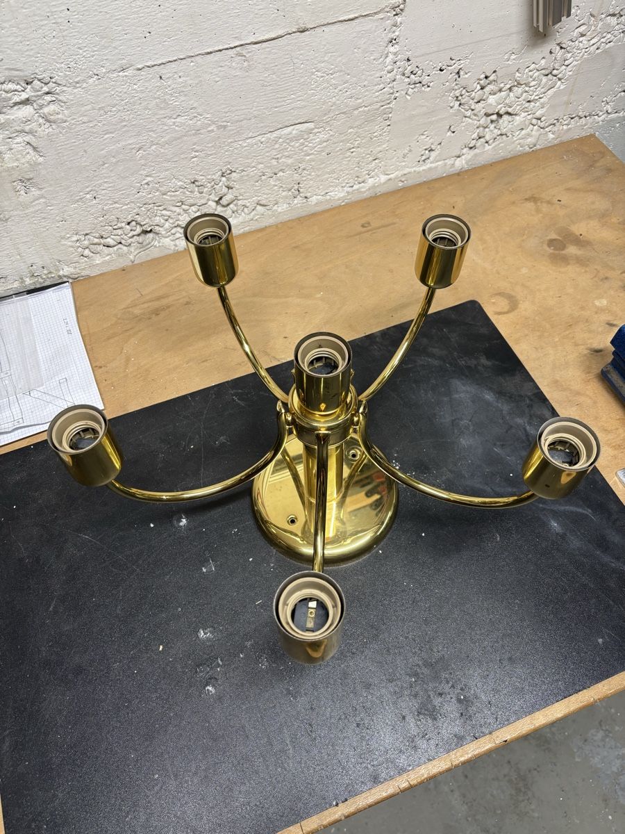 Lampadari & plafoniere: Elegante Messing Deckenlampe mit 5 Armen - Vintage – Usato da Niederuzwil venduto da MT5612 2
