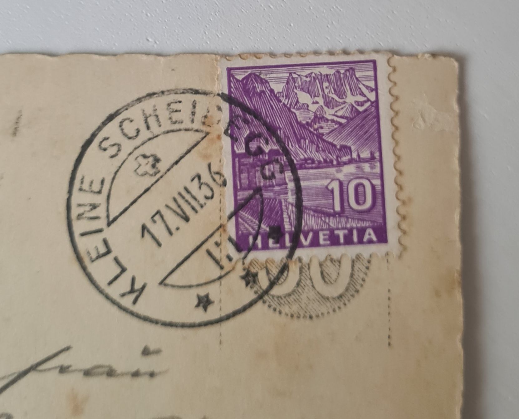 Cartoline postali: Kleine Scheidegg mit Eiger und Mönch 1936 – Usato da Ebikon venduto da Donar50 1