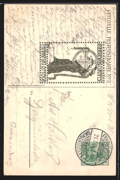 Cancelleria postale: Frankfurt a. Main, 11. Deutsches Turnfes – Usato da Berlin venduto da bartko-reher 1