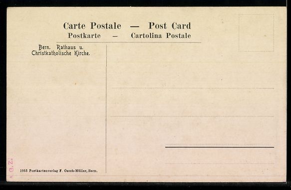 Cartoline postali: Bern, Rathaus und Christkatholische Kirc – Usato da Berlin venduto da bartko-reher 1