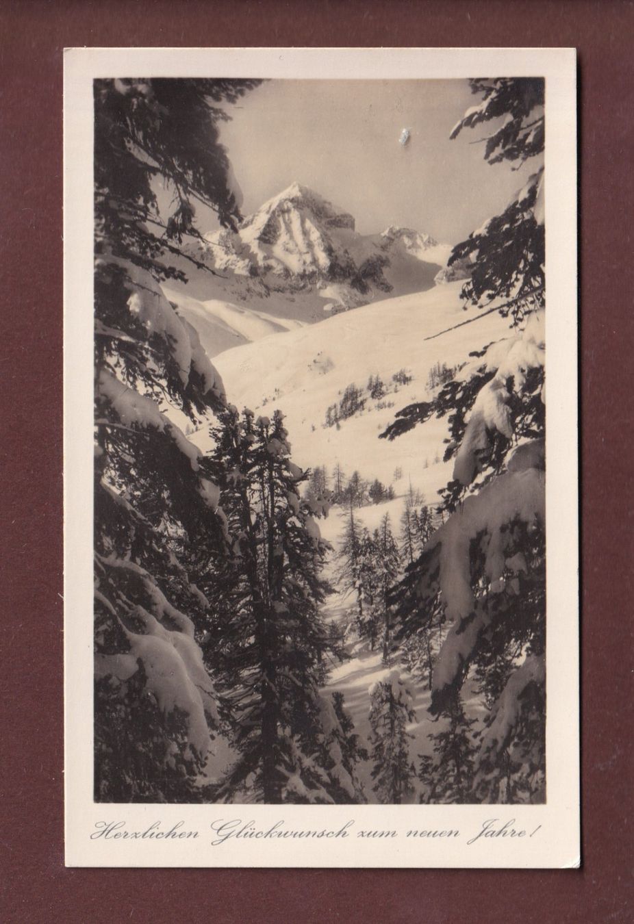 Cartoline postali: PIZ JULIER - Neujahr – Usato da Pully venduto da nicecards