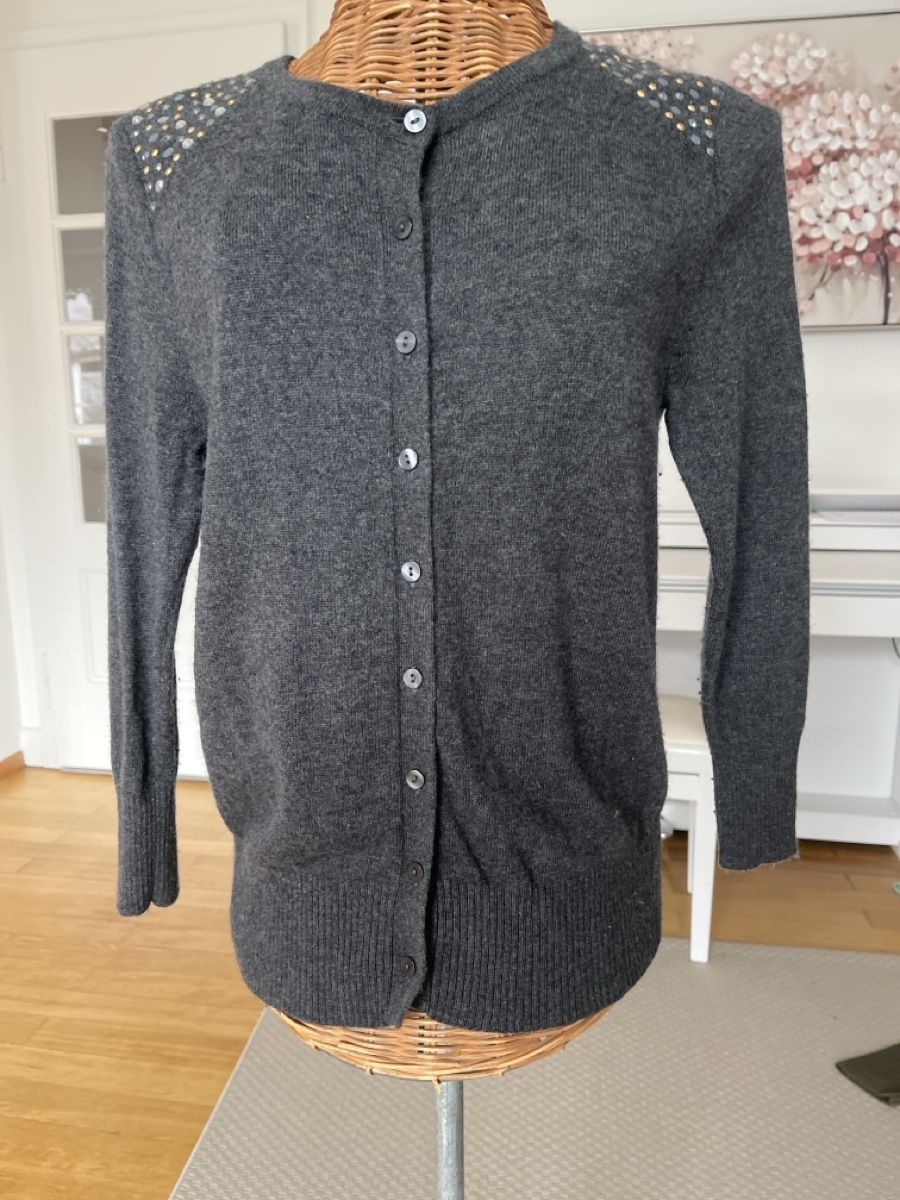 Giacche: Value - Strickjacke, Grau mit Glitzersteinen, 36 – Usato da Solothurn venduto da Bobesch08 2